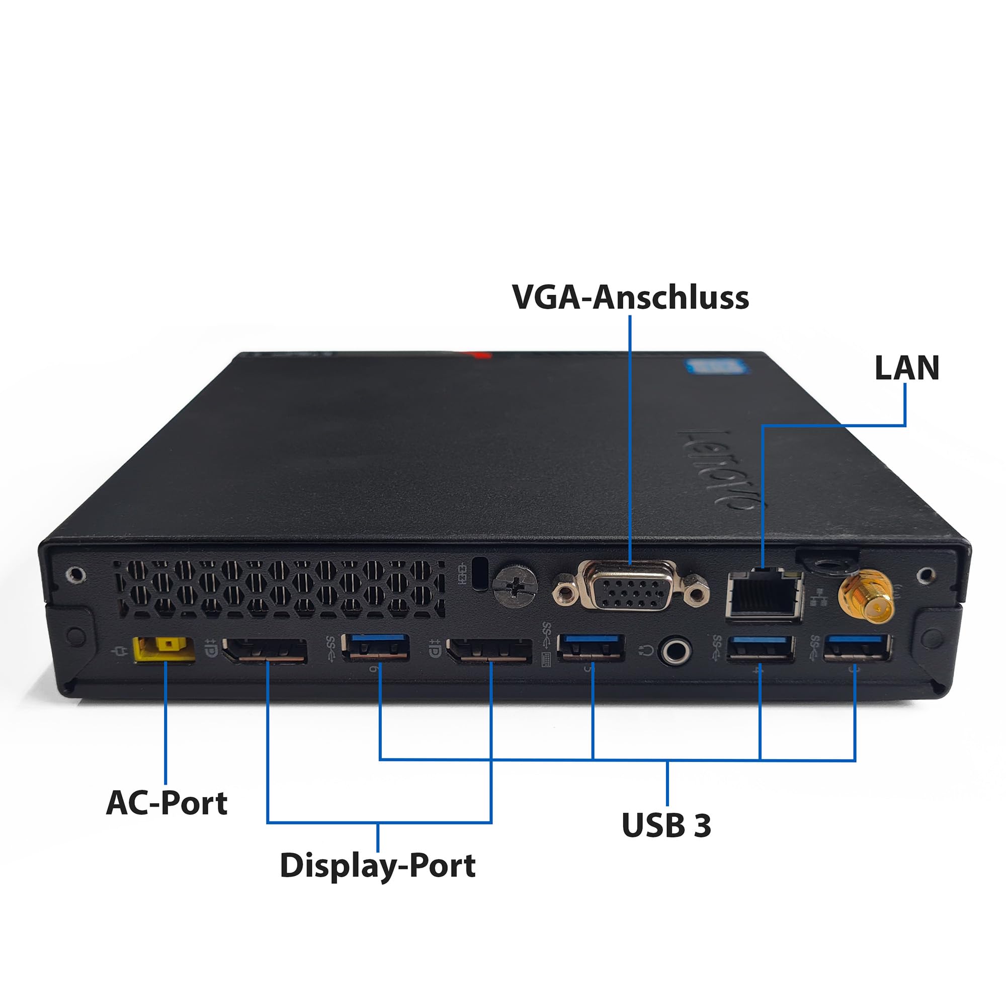 Lenovo ThinkCentre M700 Tiny PC – Intel Core i5-6400T Quad-Core bis 3,1 GHz, 8 GB DDR4 RAM, 256 GB M.2 SSD, Windows 11 Pro, Mini Business Desktop, 2X DisplayPort + VGA, Gigabit LAN (Generalüberholt)