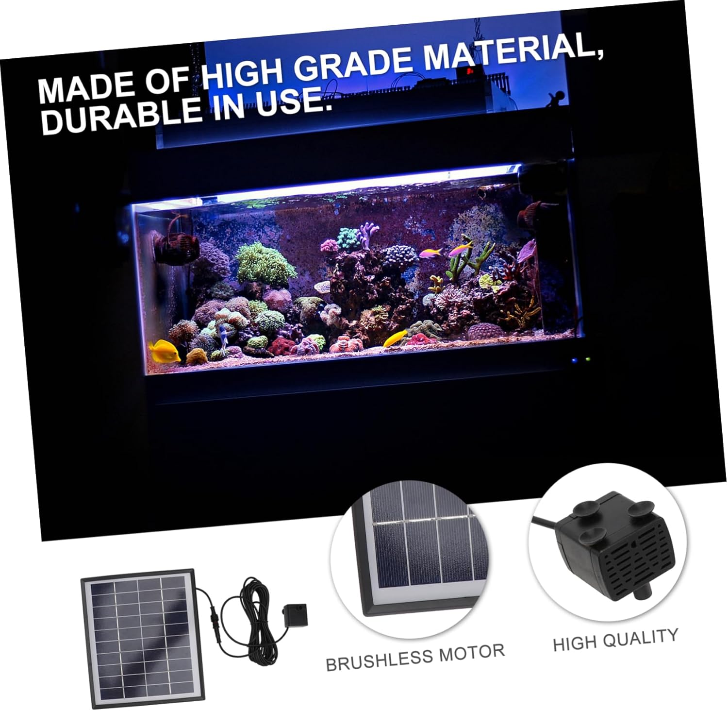 SUPVOX 12V Solar Fountain Pump Efficient Floating Water Pump for Bird Baths Fish Tanks and Garden Ponds H Output Durable and Solar Powered Design