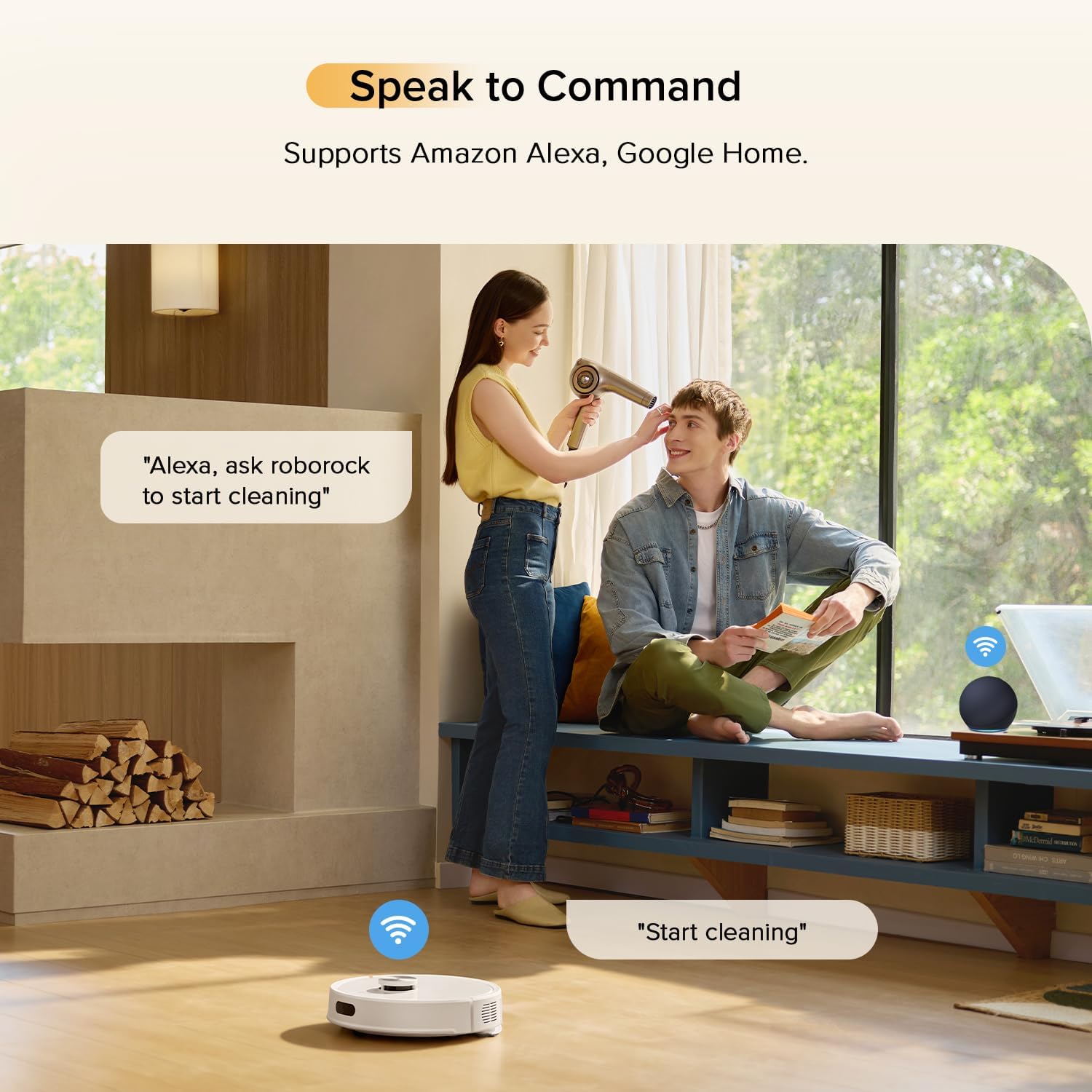 roborock Q7 M5 Robot Vacuum and Mop Combo, 10,000Pa HyperForce Suction, Robotic Vacuum Cleaner, Dual Anti-Tangle System, APP-Controlled Mopping, LiDAR Navigation, for Pet Hair and Carpet, White - Image 8