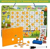 Vista 5 de Asiento de entrenamiento portátil para ir al baño con temática de dinosaurio, para niños, asiento de inodoro plegable con agarre antideslizante