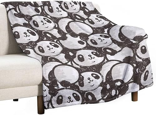 Miniatura 20 de Manta de panda personalizada con nombre, 30 x 40 pulgadas, bonita manta para niños, mantas de felpa suave colorida para sofá, oficina