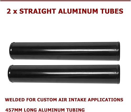 Miniatura 6 de Kit de intercooler universal de 28 x 7 x 2.5 pulgadas con intercooler + 8 tubos doblados de 2.5 pulgadas + 6 acopladores rectos + 2 acopladores de