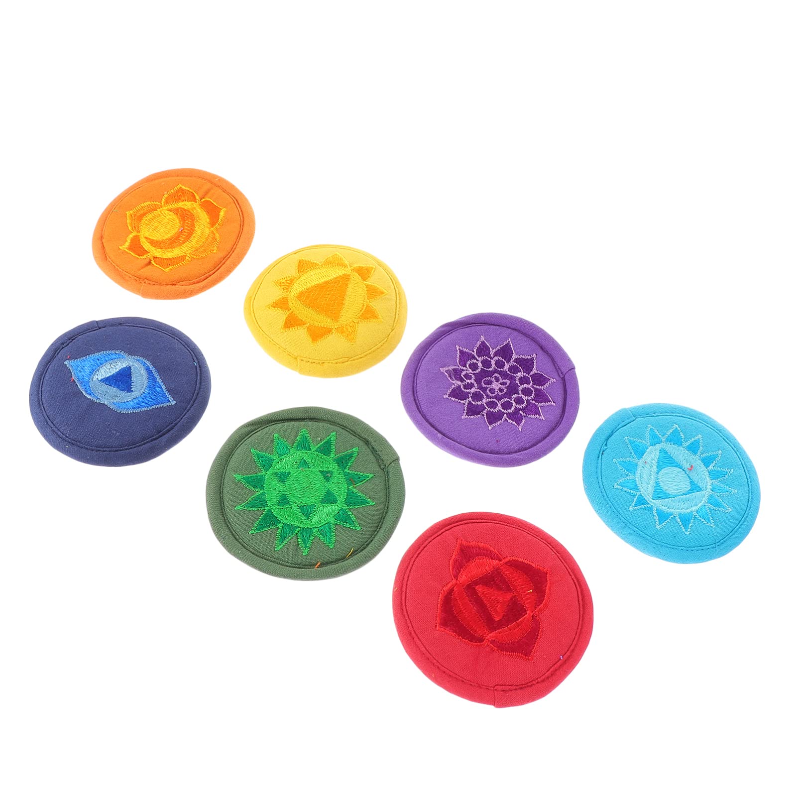 Mikinona 7Pcs Handmade Singing Bowl Mats Ritual Instruments for Music Therapy Meditation Durable Cloth Mats for Chakra Healing and Sound Bath