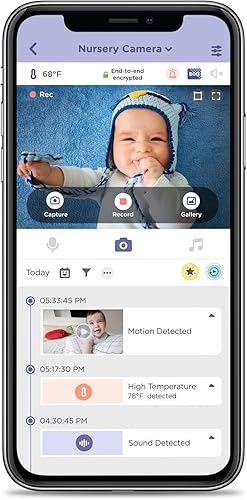 Miniatura 18 de Hubble Connected Nursery Pal Link Premium Smart Connected Monitor de bebé habilitado para Wi-Fi con gran visor de unidad de padres a color de 5