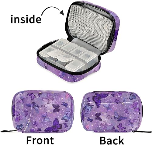 Vista 80 de Pastillero de viaje de dinosaurio beige semanal pequeño (cota), pastillero de 7 días, soporte para vitaminas, organizador de botellas de píldoras