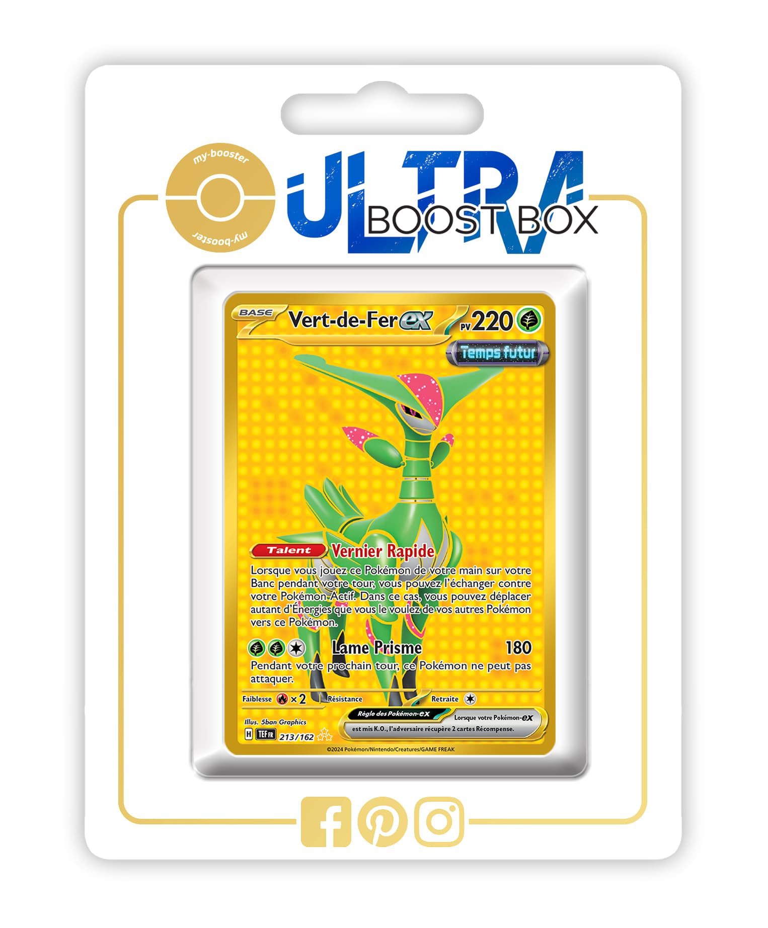 Vert-de-Fer ex (Iron Leaves ex) 213/162 Future Glod Shiny - Ultraboost X Écarlate et Violet 5