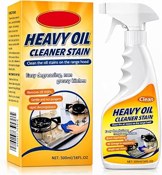 Heavy-Duty Degreaser, Stainless Steel Cleaner, Kitchen Appliances Cleaning Spray Remove Oil Dirt, Grime, and Grease for Oven, Microwave, stove top Cleaning Heavy Oil Stain Remover -16Fl.Oz