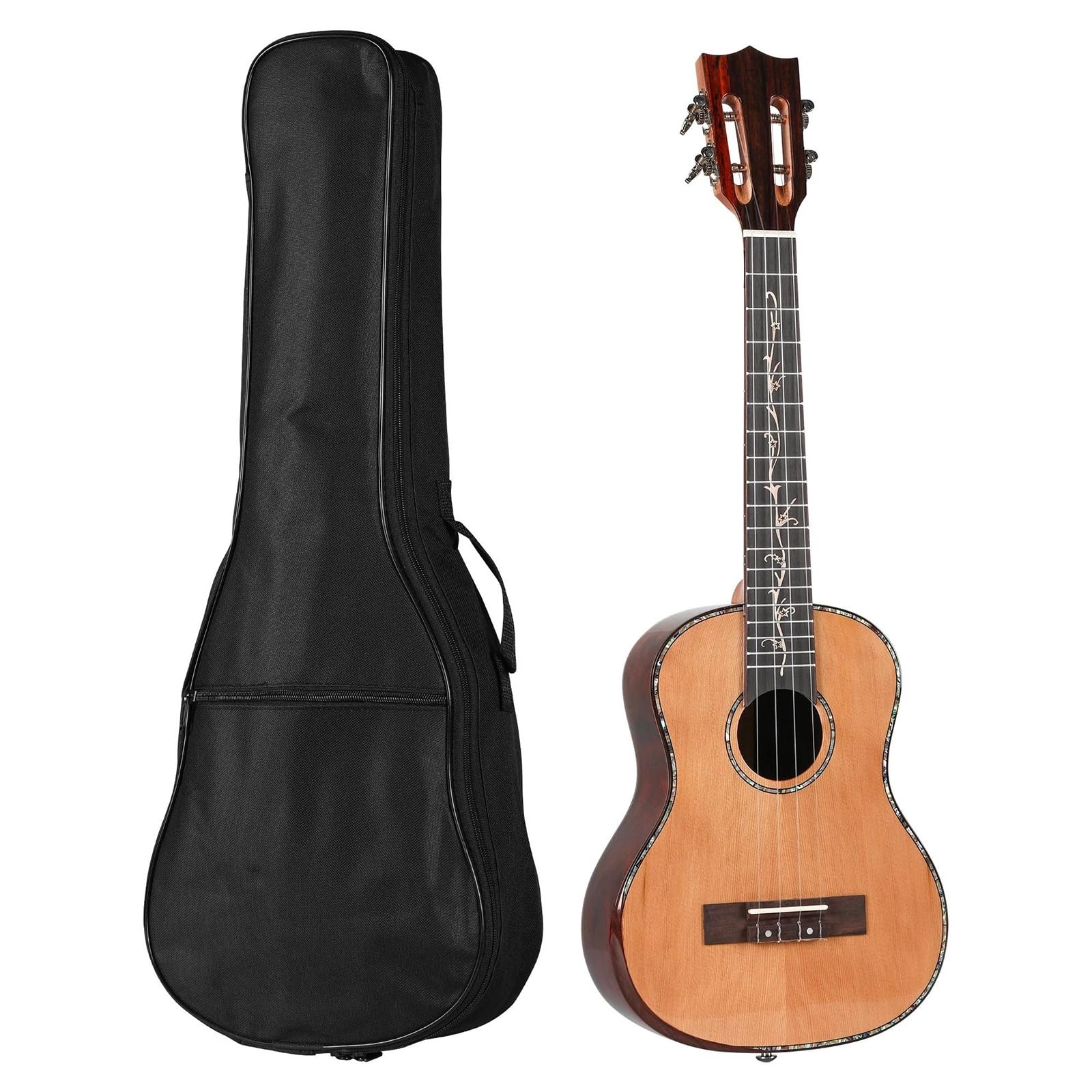 26 Zoll Tenor-Ukulele Aus Massivem Fichtenholz, Ukulelen-Saiteninstrument Für Erwachsene Ukulele für Anfänger