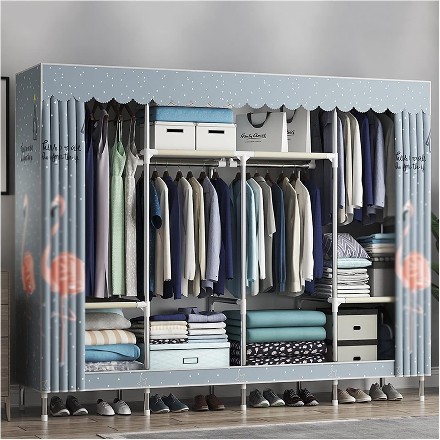 Wardrobe Big Capacity Closet Wardrobe Portable Wardrobe Closet Portable Clothes Closet Wardrobe Storage Closet Portable Closet Organizer Excellent Choice 66" L X 17.7" D X 67