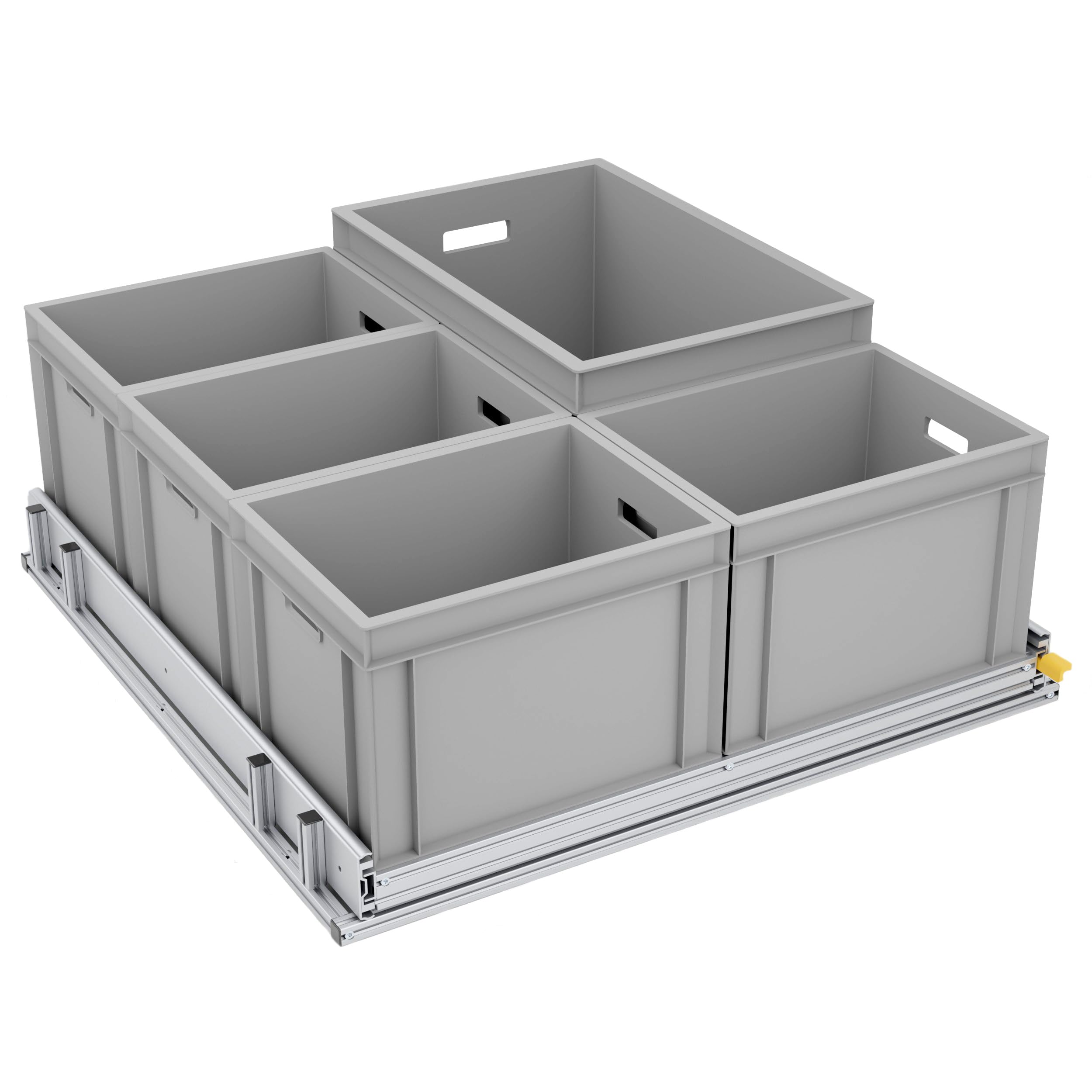 Auszugsystem für Selbstausbau in Wohnmobilen, Länge 90cm, Belastung bis 220kg, Auszugsregal (Breite: 80cm)