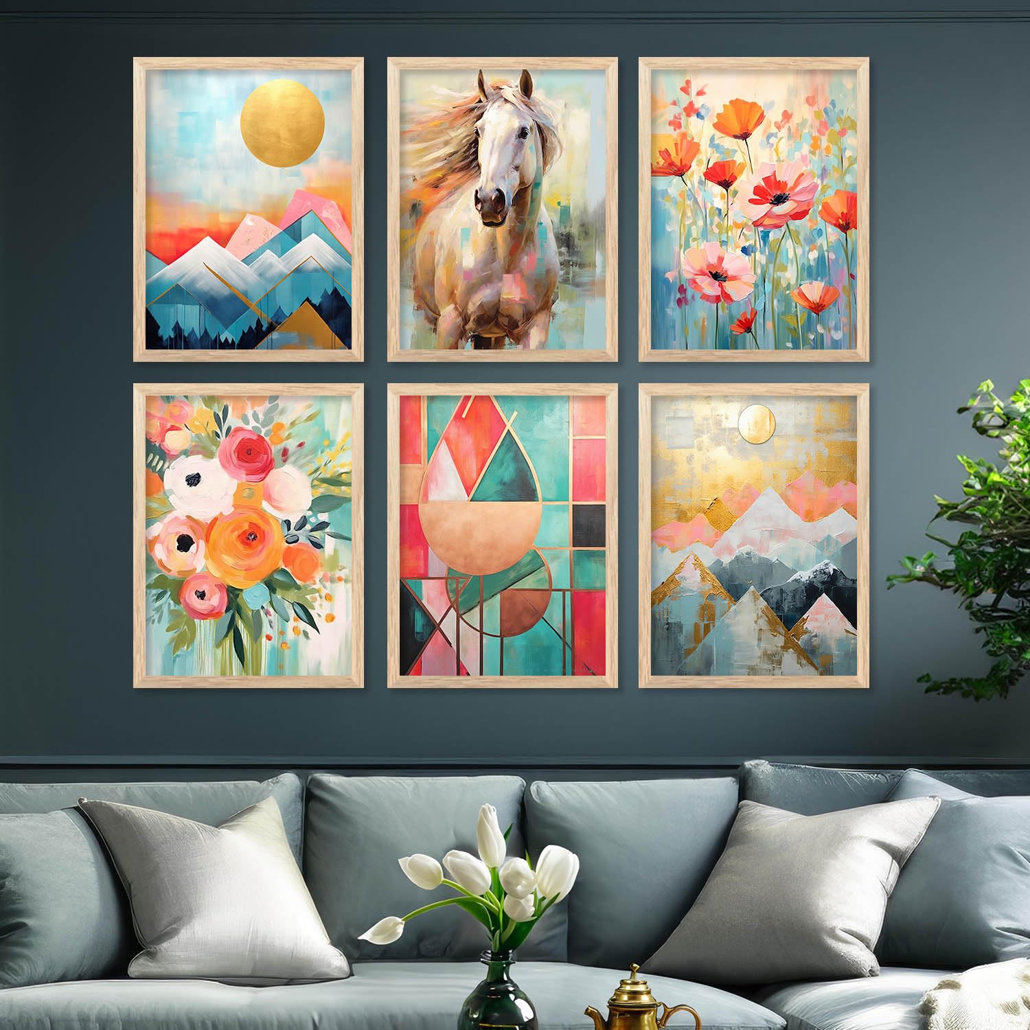 walllane - Floral Wall Art wall frames for wall hanging, Home décor wall paintings for living room, bed room | Poster with glass frames Wall Hanging (10x13 inch, D) (B0CZDVMGV1) Amazon Price History, Amazon Price Tracker