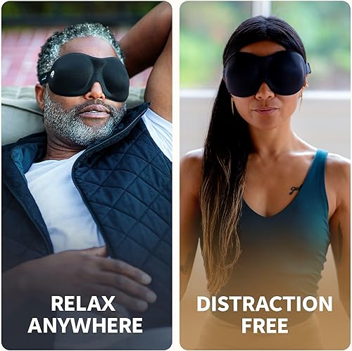 Miniatura 8 de Nidra Máscara de dormir para mujeres y hombres, máscara opaca para un descanso profundo más prolongado, comodidad 3D contorneada para dormir de