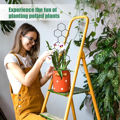 Miniatura 3 de WellSign Enrejado pequeño de madera para plantas en maceta, enrejado de plantas de 16 pulgadas para plantas trepadoras, maceta de interior con capa