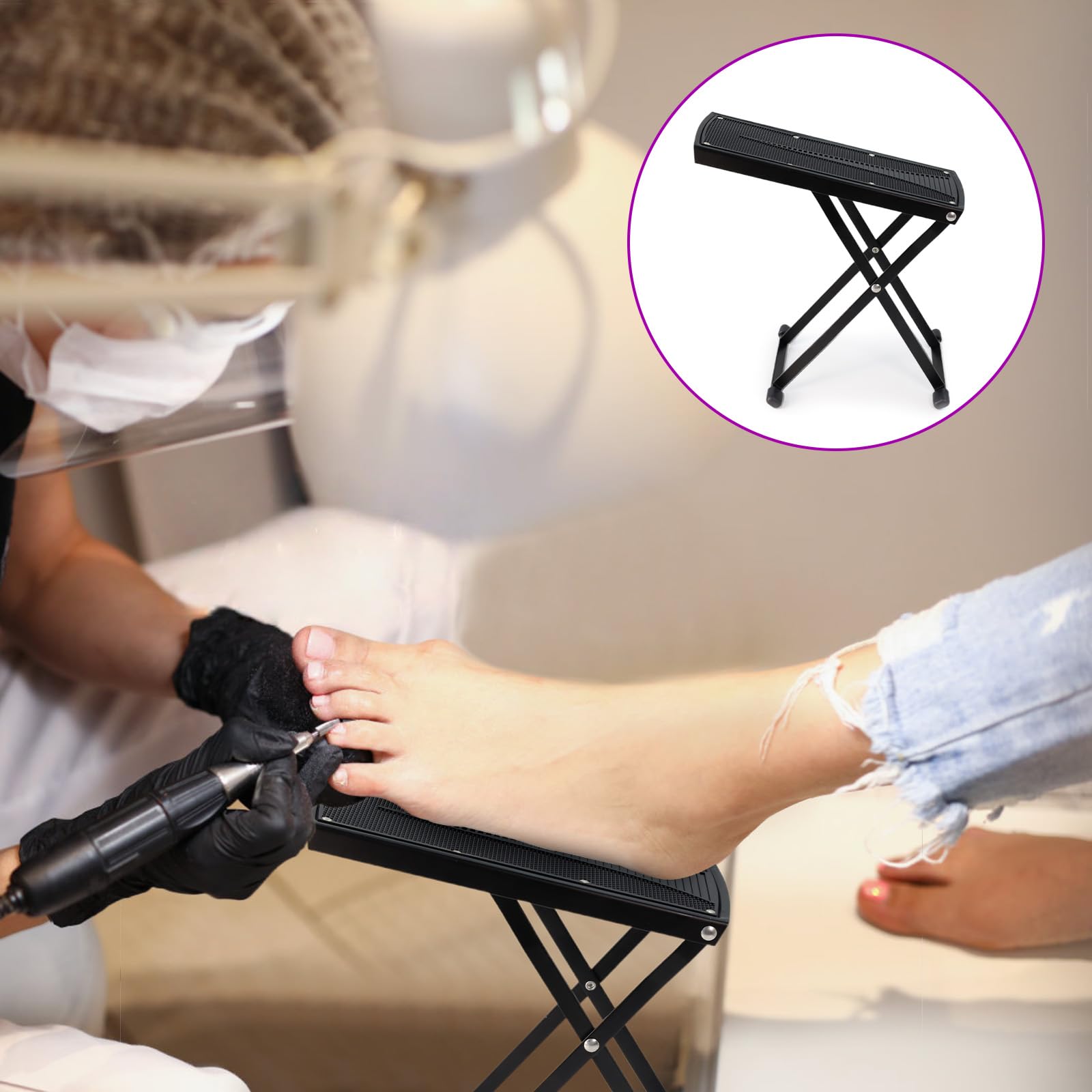 Pedicure Foot Rest - Adjustable Height, Salon & Home Use -9 Pedicure Foot Rest - Adjustable Height, Salon & Home Use -9