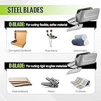 Vista 5 de WORKPRO Tijeras Eléctricas Inalámbricas con 2 Cuchillas, Herramienta de Corte de Cizallas Potentes Recargables de 4V para Tela, Cuero, Alfombra