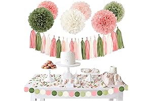 NICROHOME Baby Shower Decorations - Pink and Green