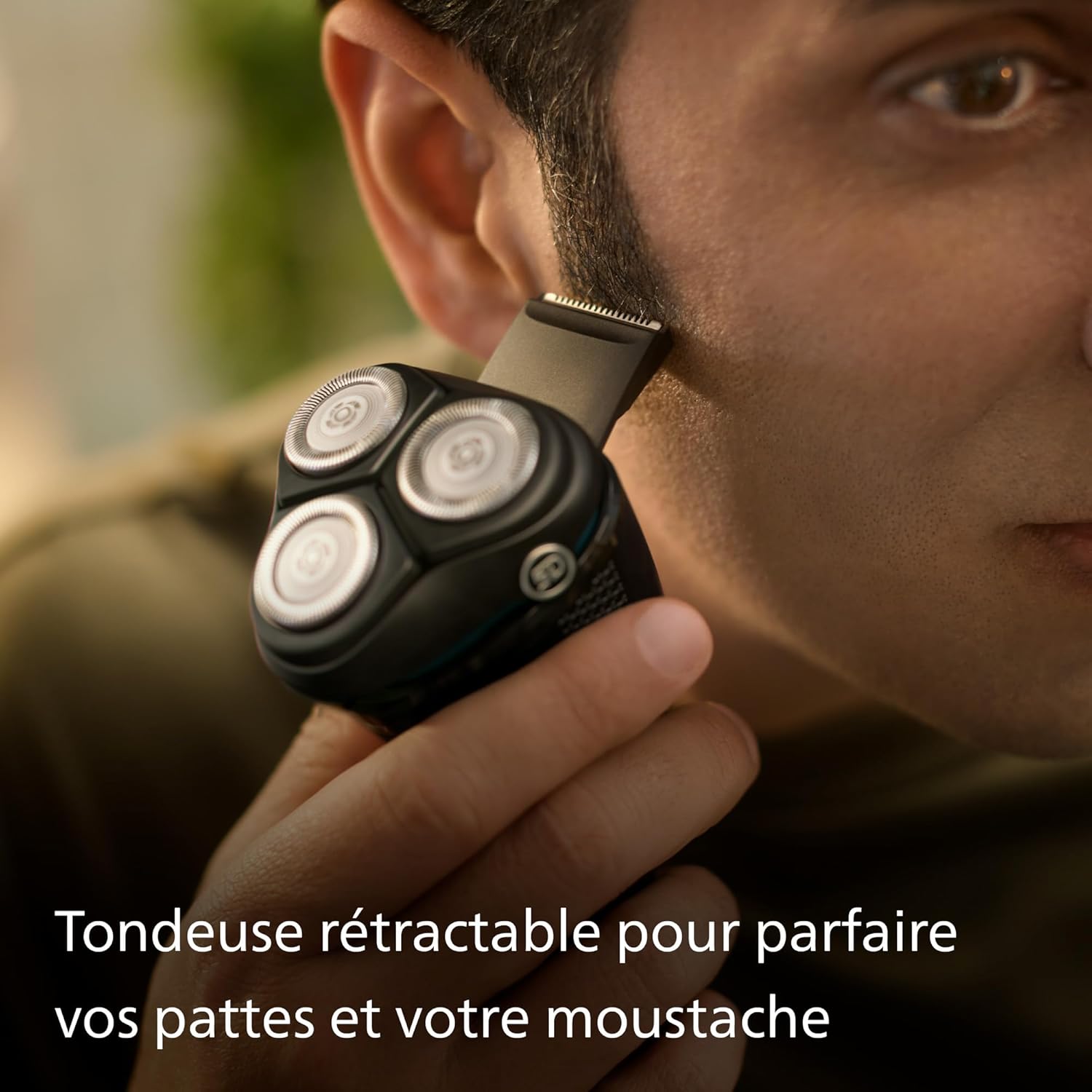 Philips Electric Shaver Series 3000 - Rasoir électrique Wet & Dry pour hommes avec technologie SkinProtect, couleur Lune foncée, tondeuse à barbe rétractable, Rasoir sans fil (modèle S3145/00) — vue 7