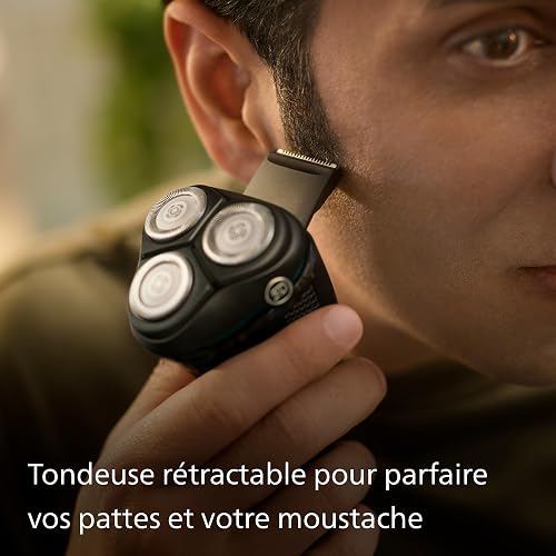 Philips Electric Shaver 3000 Series - Wet & Dry Electric Shaver for Men with SkinProtect Technology in Dark Moon, Pop-up Beard Trimmer, Cordless Shaver (Model S3145/00) - 7