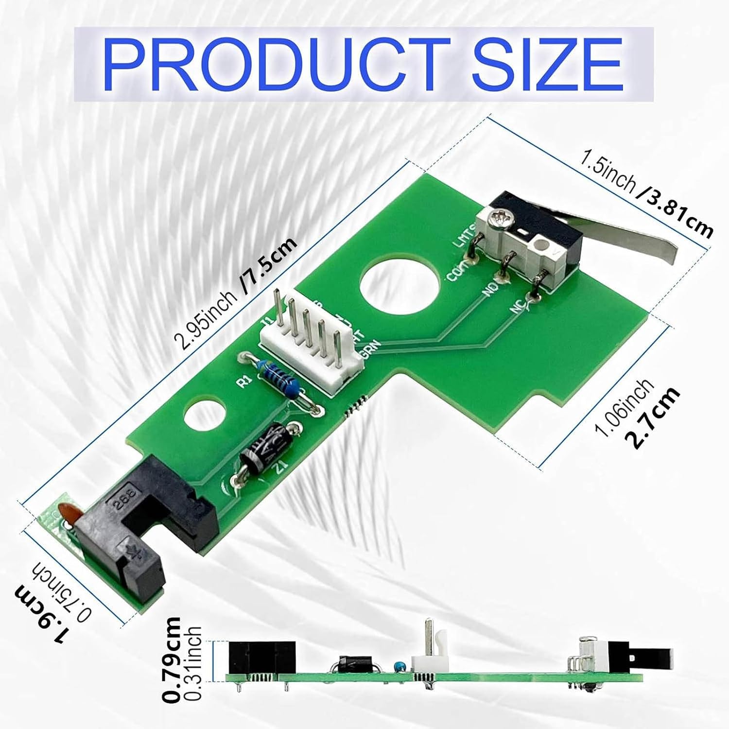 Plug and Play Rev Counter Board for Mighty Mule GTO RVCTBD50 FM350 FM352 FM500 FM502 FM600 2000XL, 2Pcs