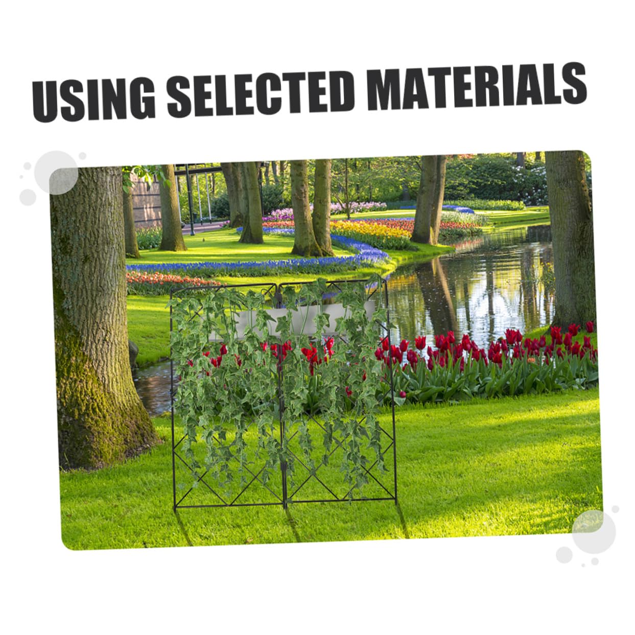 2 pièces Treillis de Jardin Pliable Support Stable pour Plantes Grimpantes et Vignes Cadre Résistant pour Pots Tomates Concombre Grappe