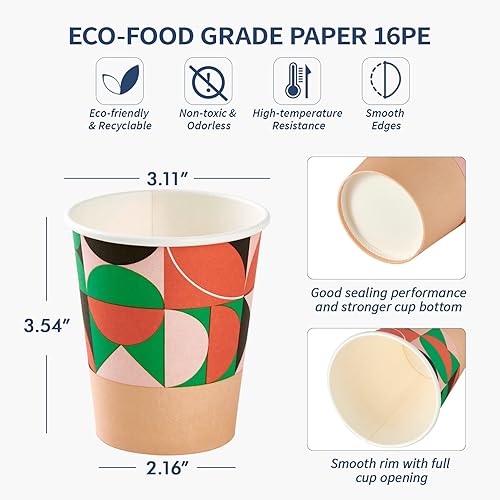 Miniatura 10 de Turbo Bee Paquete de 600 tazas de papel desechables de 3 onzas, pequeñas tazas de enjuague bucal a granel para fiestas, hogar y baño