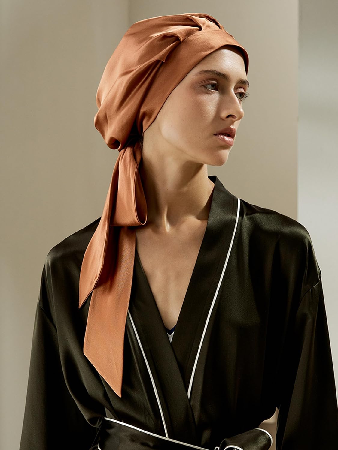 LilySilk 100% Pure Mulberry Silk Sleep Cap Womens Bonnet for Sleeping & Hair Care Night Band Head - Image 8