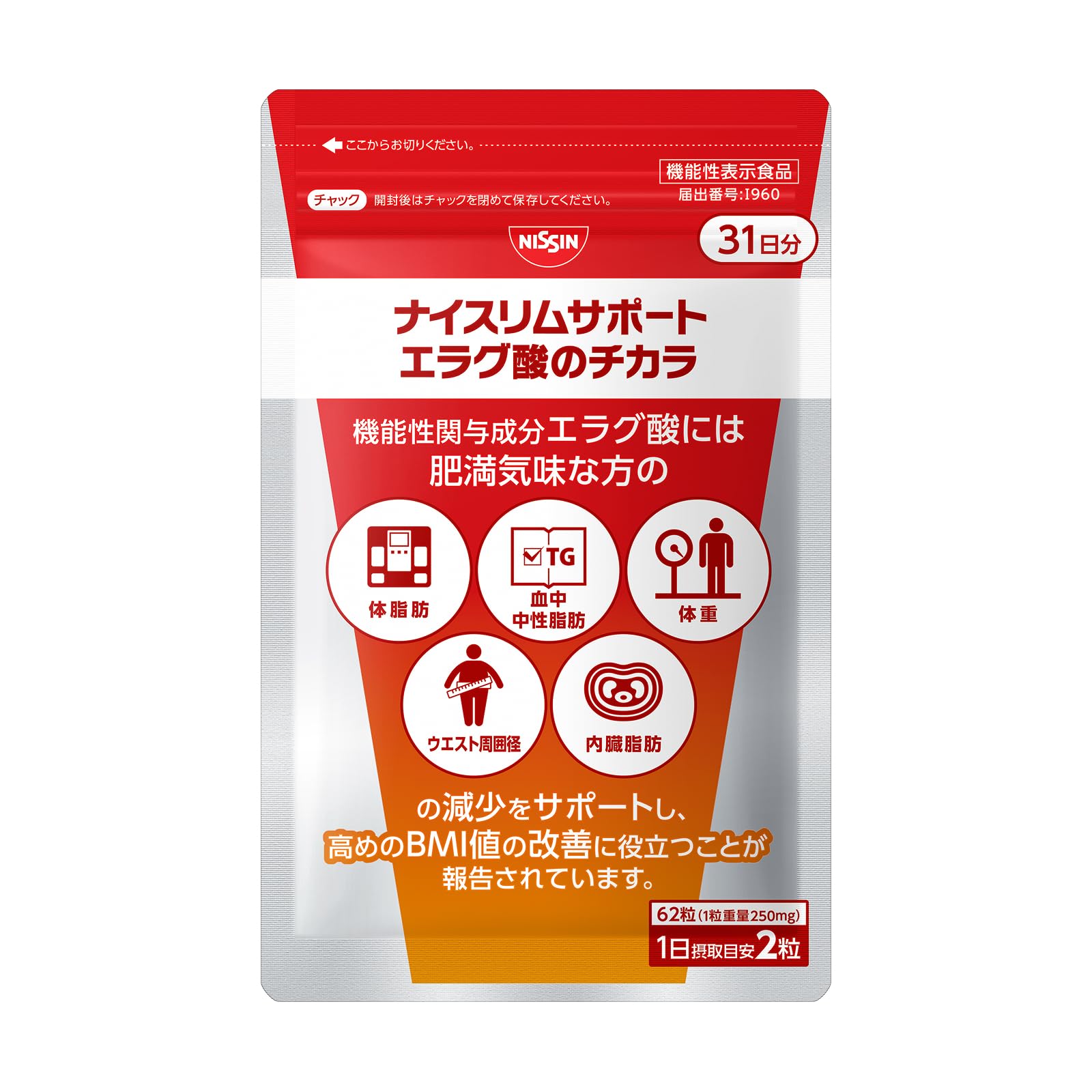 Amazon | 日清食品 ナイスリムサポート エラグ酸のチカラ [ 機能性表示