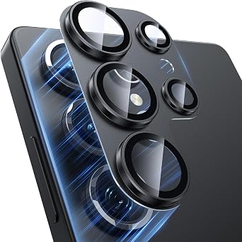 WSKEN for Samsung Galaxy S25 Ultra Camera Lens Protector - Matte Metal Plate Military Grade Shatterproof 9H Tempered Glass Screen Cover Accessories,Anti-Fingerprint,Scratch Resistant,Case Friendly