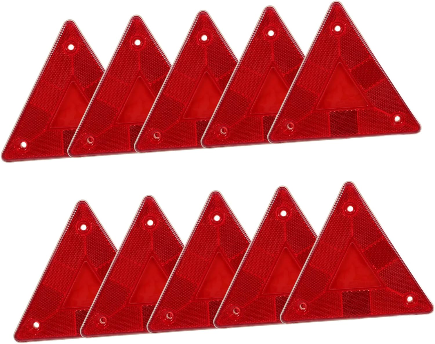 Señales Reflectivas Triángulo de Seguridad 10Pcs para Vehículos