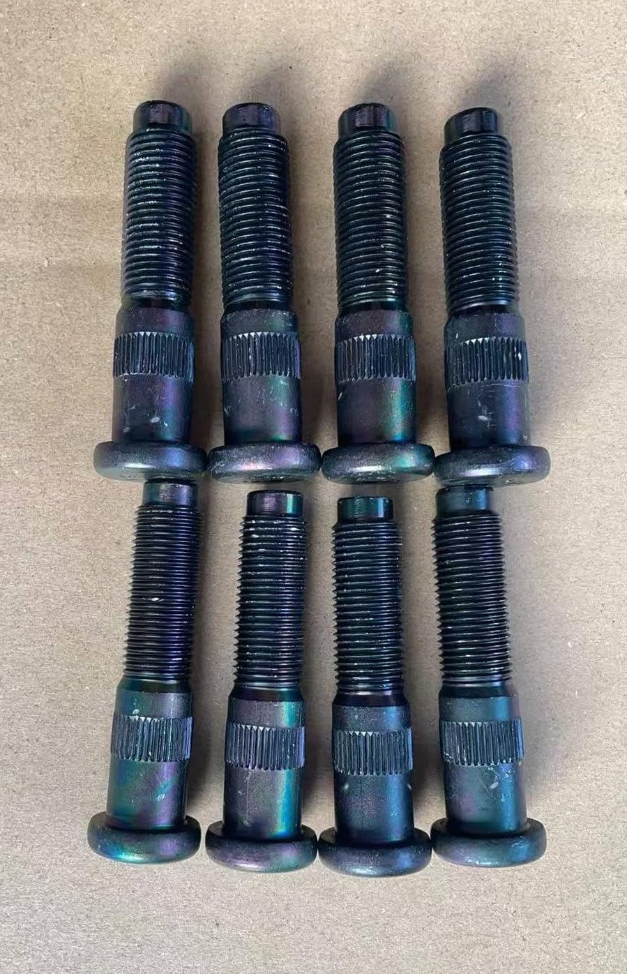 8pcs 9/16"-18 Serrated Front Wheel Lug Studs 610-419 0.62 in. Knurl 2.6 in. UHL Replacement for 1994-1999 Dodge Ram 2500 4WD Model