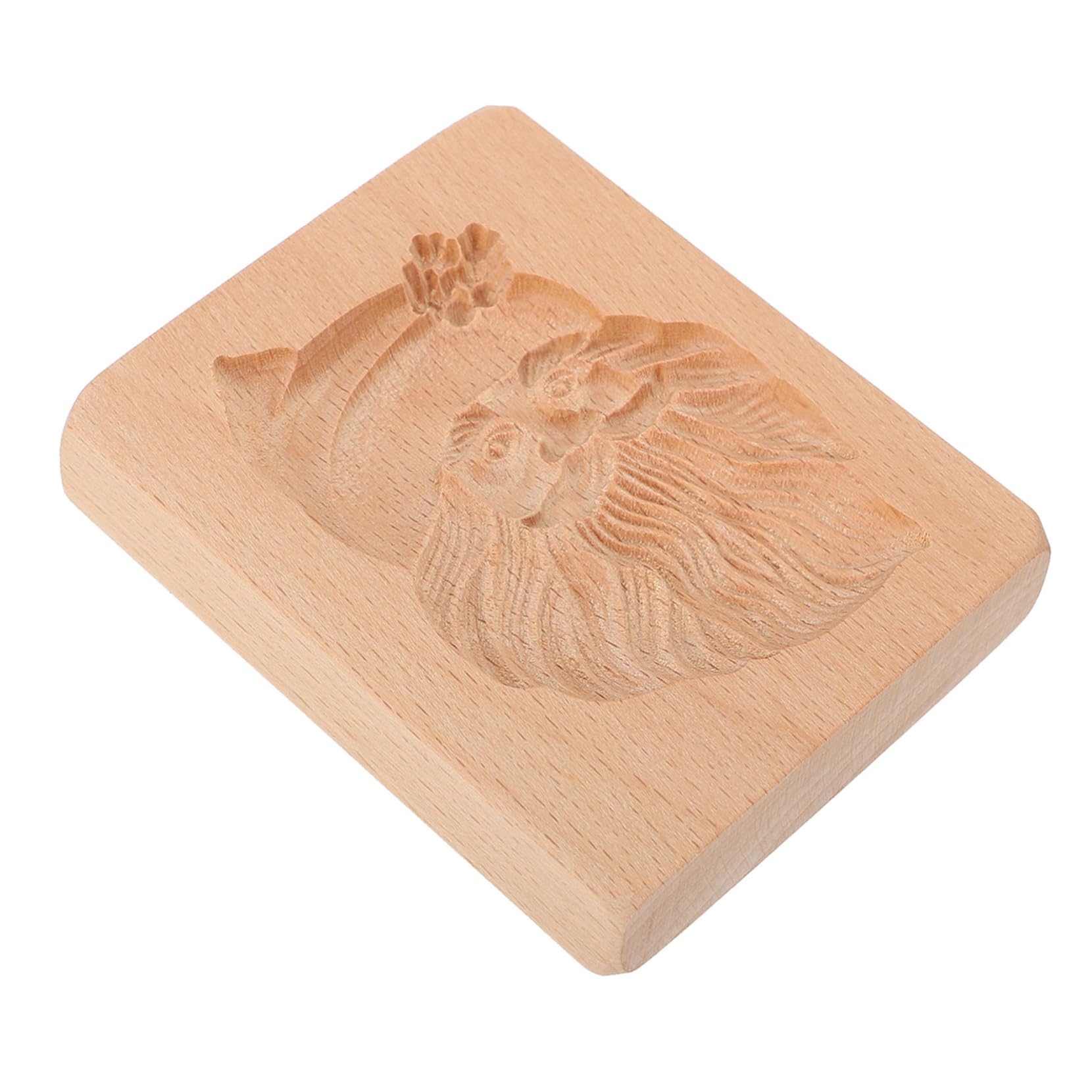 Alipis 3 Piezas cortador de galletas de madera hombre relleno de gelatina Día festivo fondant casa cortadores de galletas navideñas molde para hornear de navidad Baking Accessory