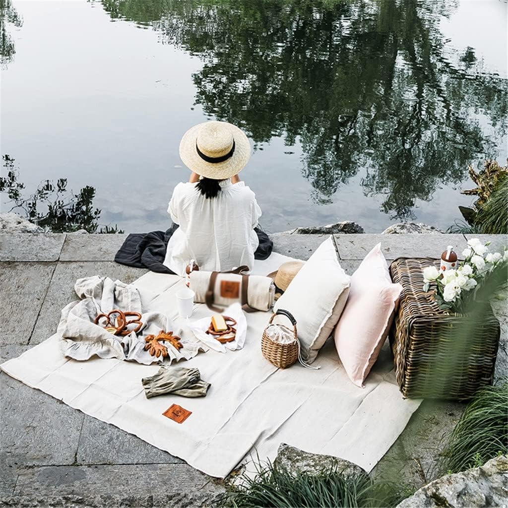 Canvas Portable Picnic Mat Outing Camping Outdoor Spring Lawn Picnic mat(150 * 200cm)