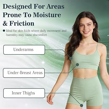 2PCS Intertrigo Cream, 3.4oz, Non-Greasy Moisture Control Lotion, Reduce Skin Friction Discomfort, Gentle Daily Body Care for Underarm, Inner Thigh, Sensitive Skin Areas