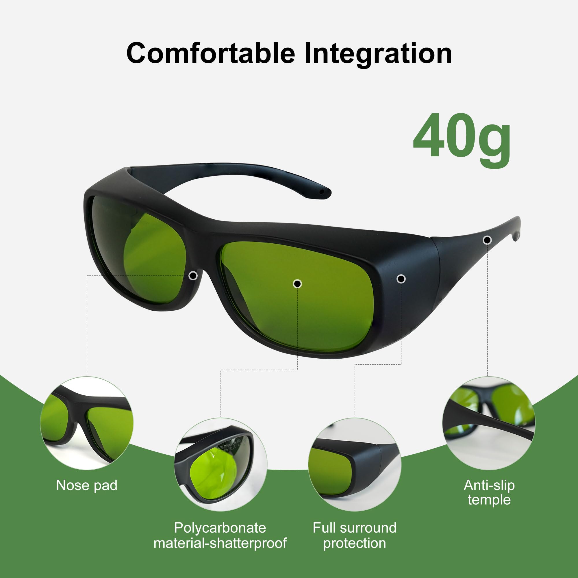 Laserowe okulary ochronne, okulary laserowe OD6+, ochrona oczu
