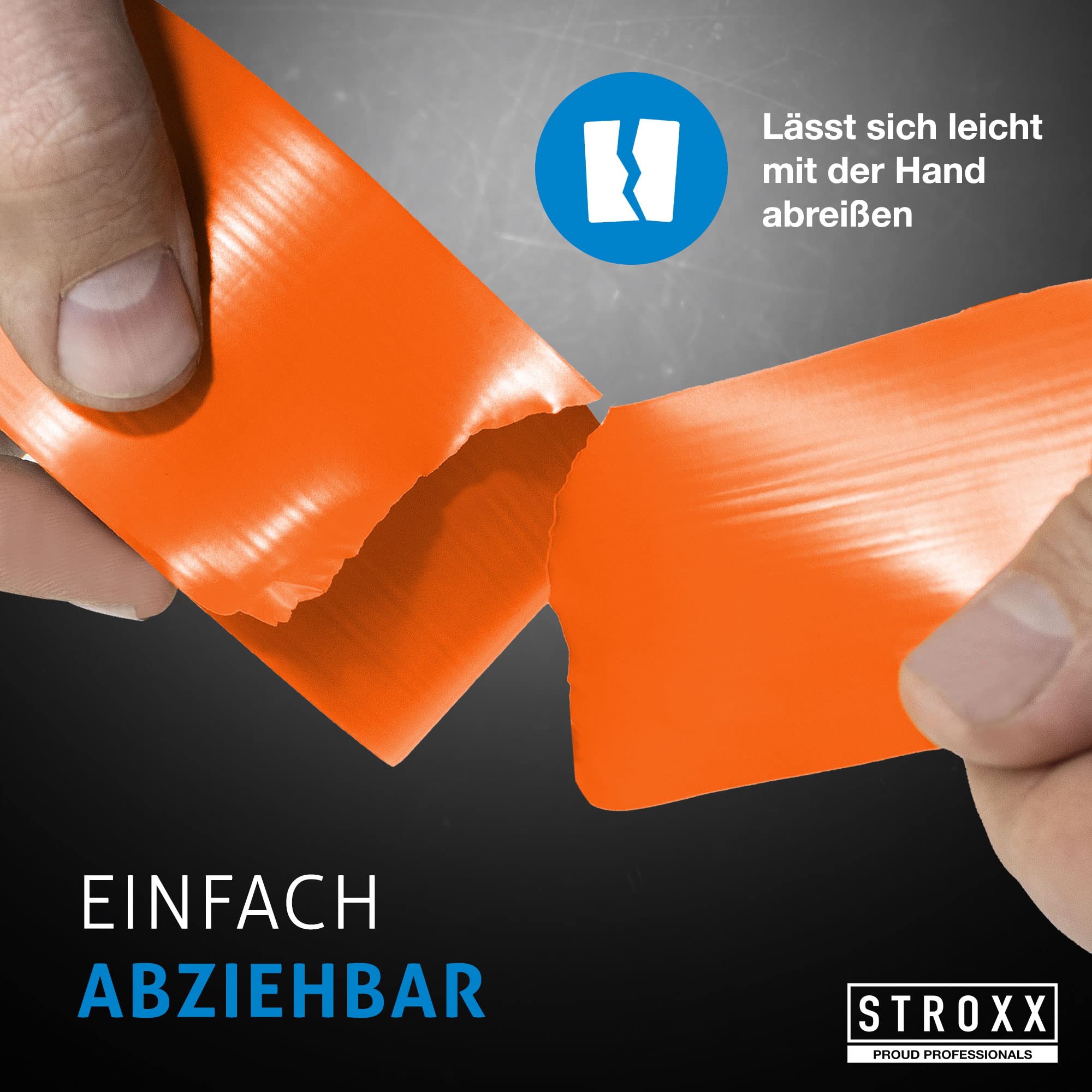 STROXX – 20x Putz- und Maler Abklebeband 50mm x 33m – Abdeckband orange für Malerarbeiten & Renovierungen – Malerkrepp zum Streichen & Lackieren – wasserfest & rückstandslos entfernbar