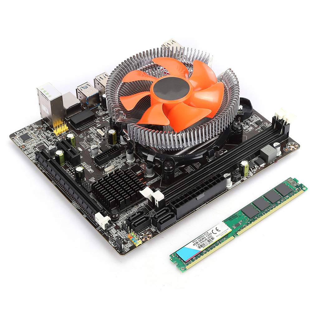 Sxhlseller Conjunto de Placa Base de Escritorio I5, Placa Base B75 Memoria DDR3 VGA 4G HDMI Salida Dual Dual-USB 3.0 SATA3 Piezas de Computadora