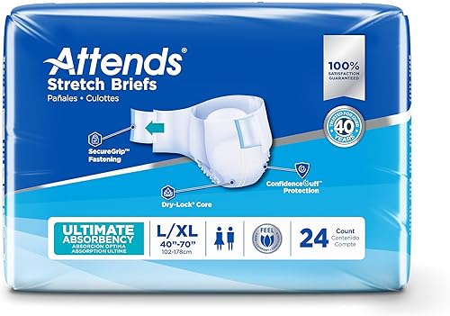 Miniatura 2 de Attends Calzoncillos elásticos con tecnología avanzada de bloqueo seco para el cuidado de la incontinencia de adultos talla LXL unisex 96 unidades