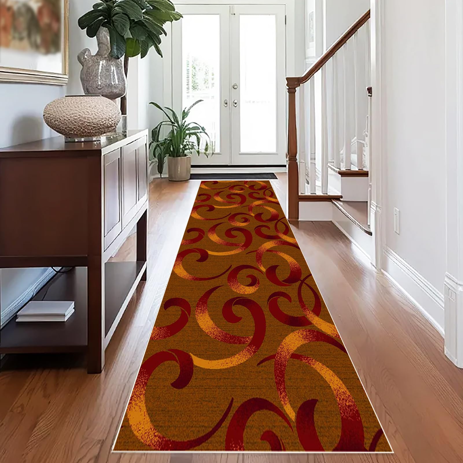 Bieżnik na korytarz, antypoślizgowy, 80 x 500 cm, chodnik do kuchni i wejścia, nadaje się do prania, chodniki do przedpokoju, kuchni, chodnik, dywan podłogowy, do przedpokoju, salonu, korytarza