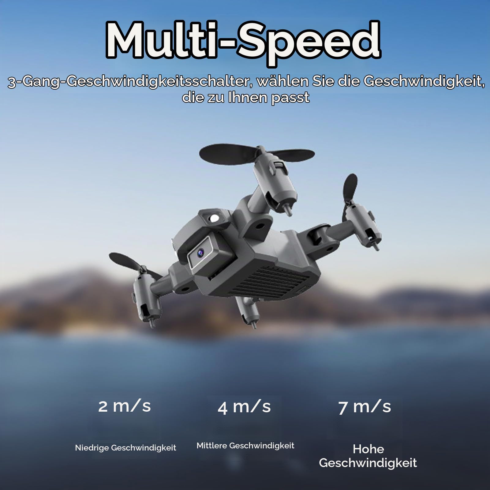 Drohne, KY905 WiFi RC-Drohne, Faltbarer RC-Quadcopter, 4K-HD-Kamera, Multidirektionale Hindernisvermeidung, Flugbahnflug, Höhenhaltung, Gestenfotografie