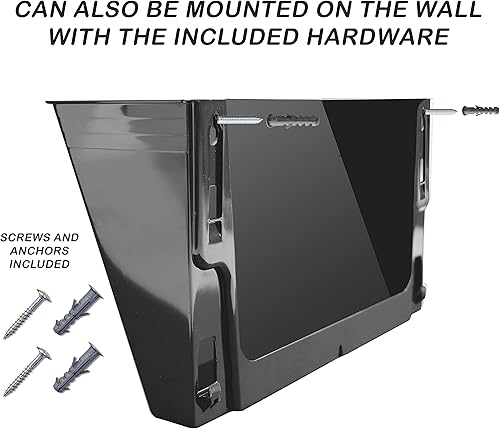 Miniatura 2 de Acrimet Organizador de archivos de bolsillo para montaje en pared, tamaño de carta, tamaño A4, plástico (ganchos incluidos) (color negro) (paquete