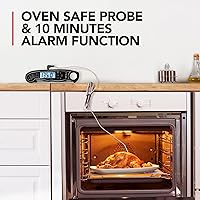 Vista 2 de TEMOLA Meat Thermometer, Instant Read Food Thermometer for Cooking, Digital Food Thermometer with LCD Backlight for Candy Fry Grill BBQ Liquids