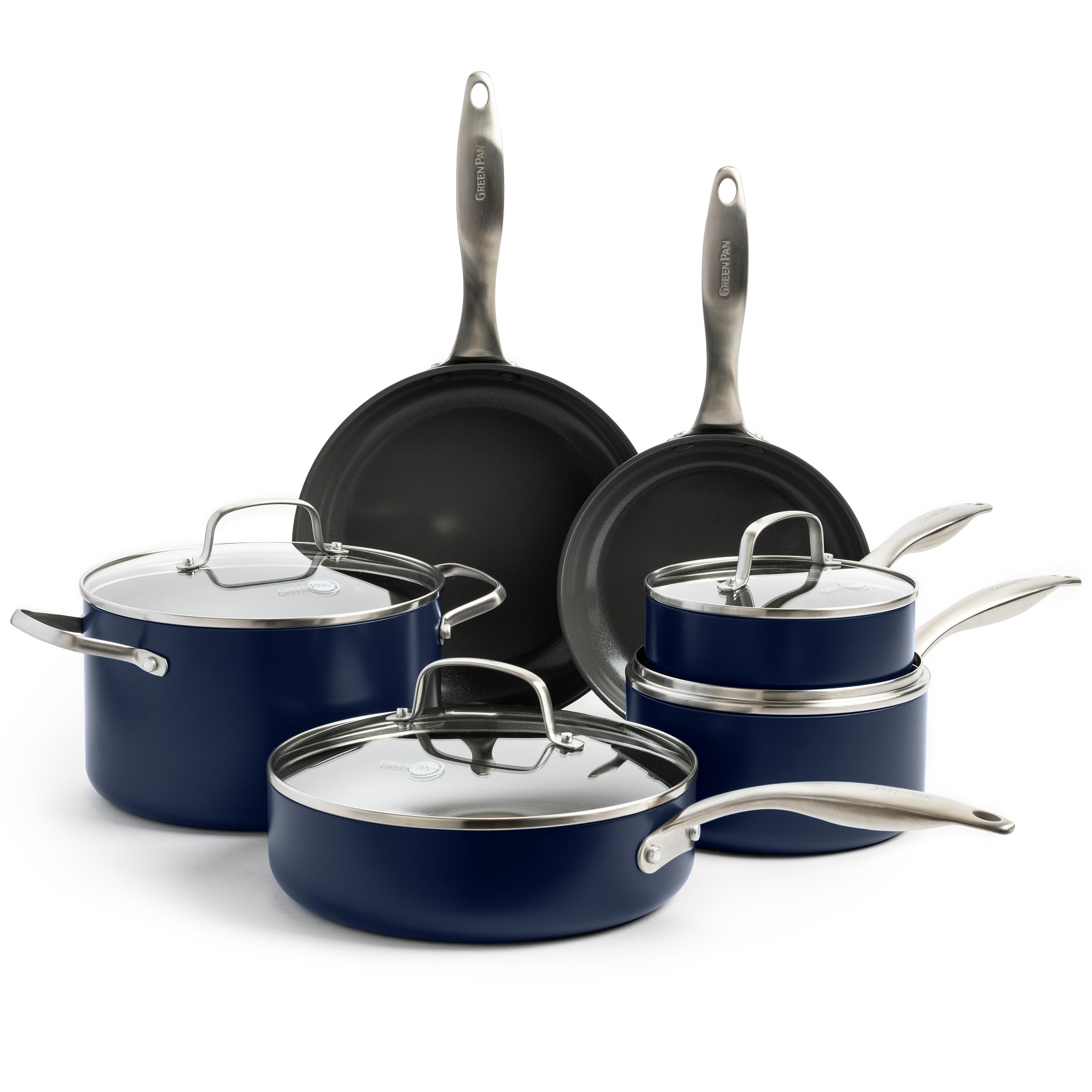 Amazon.com: GreenPan Canterbury 10 Piece Cookware Pot and Pans Set