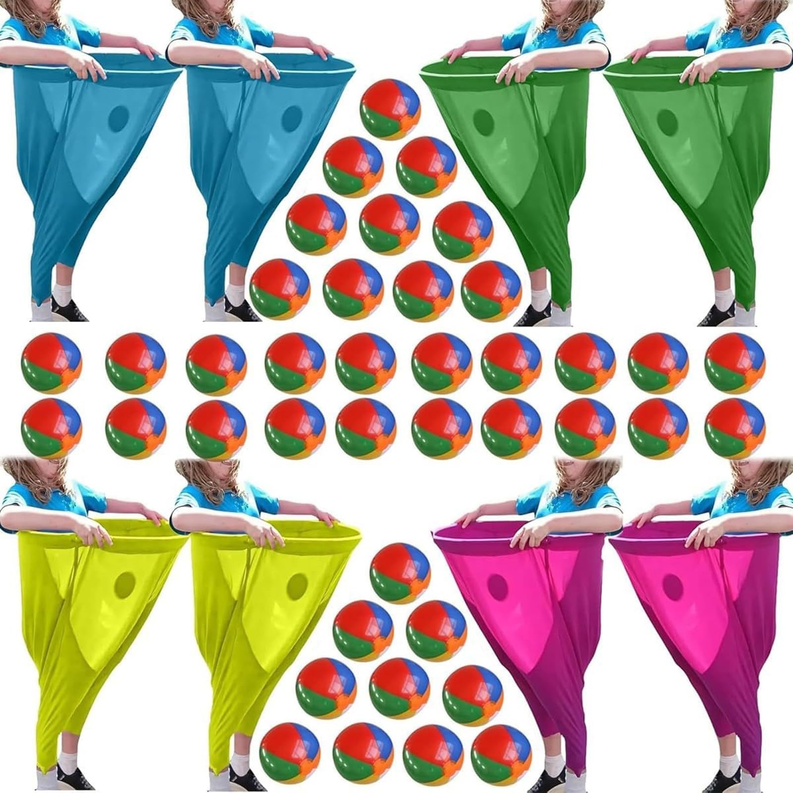 Duże zestawy spodni dla babci do gier ogrodowych, spodnie Freaky Party Games, spodnie z piłkami do zaznaczania i pompką, do zabawy na świeżym powietrzu, gry rodzinne, zestawy do gier na świeżym