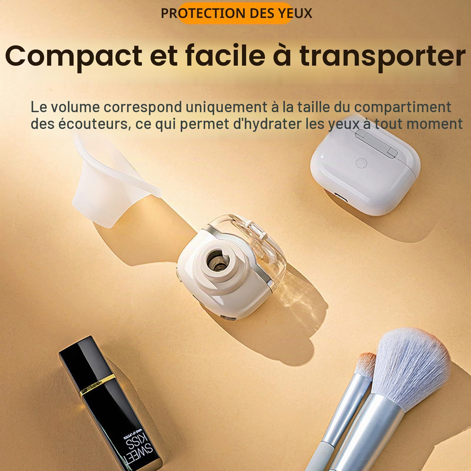 Johncase Mini Vaporisateur Chauffant pour oeil - Portable - Soulage les Yeux Secs et les Orgelets