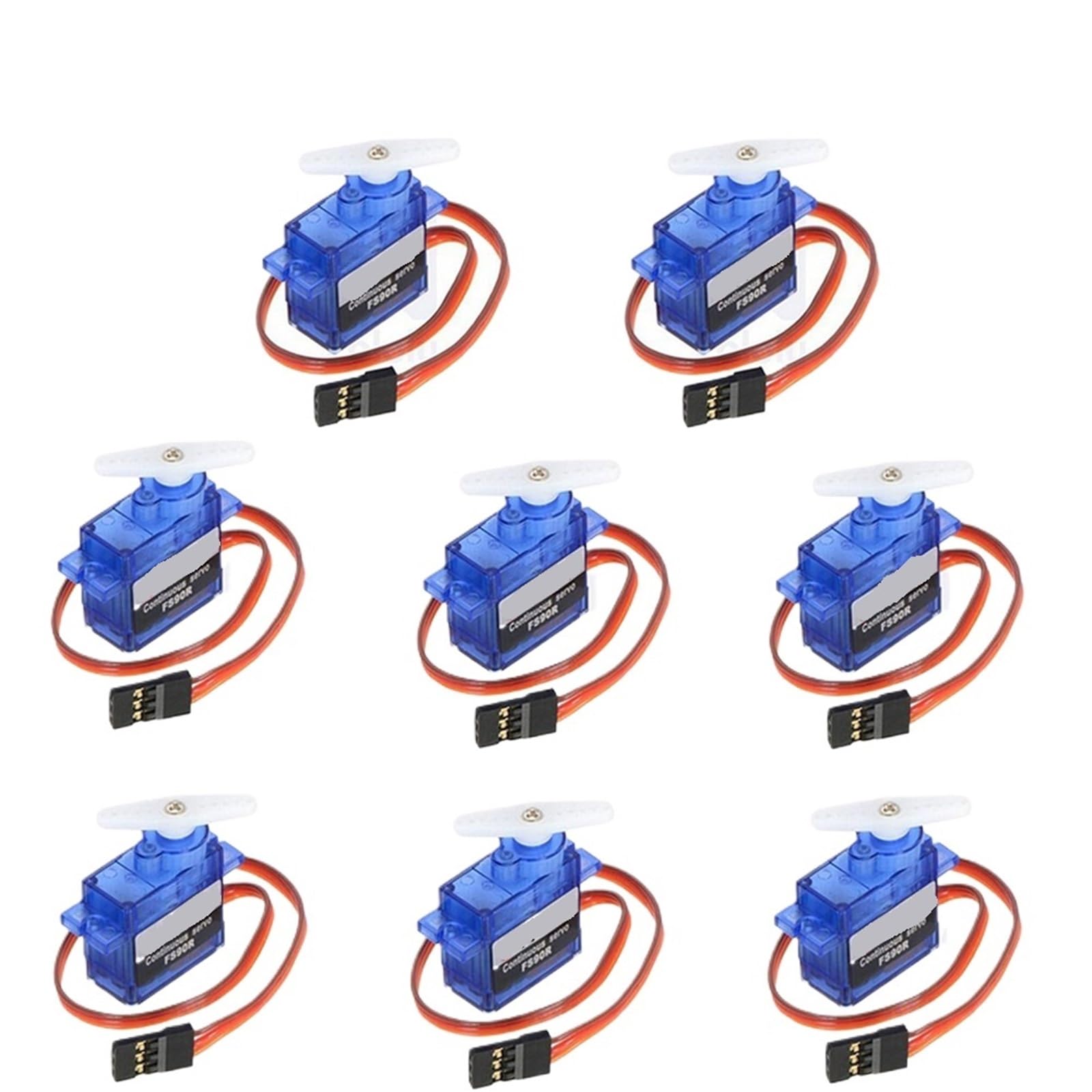 Feetech FS90R Lot de 4/8/10 servomoteurs à rotation continue à 360 degrés pour hélicoptère, avion, voiture, bateau, robot