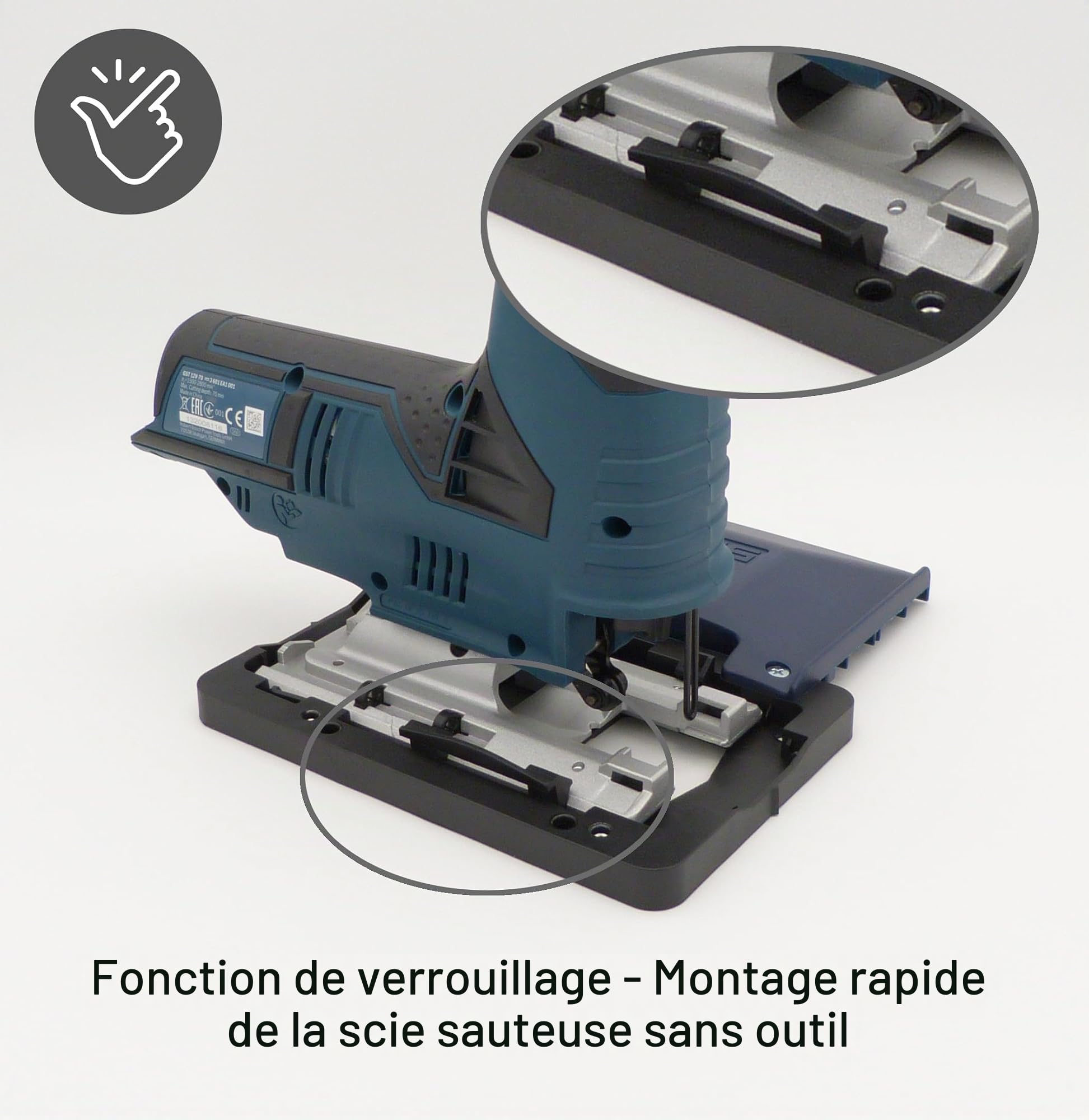 SLE Adaptateur de rail de guidage professionnel pour scie sauteuse sans fil Bosch GST 12 V-70 pour scie sauteuse Makita/Festool/Bosch/Mafell/Einhell/Milwaukee/Metabo