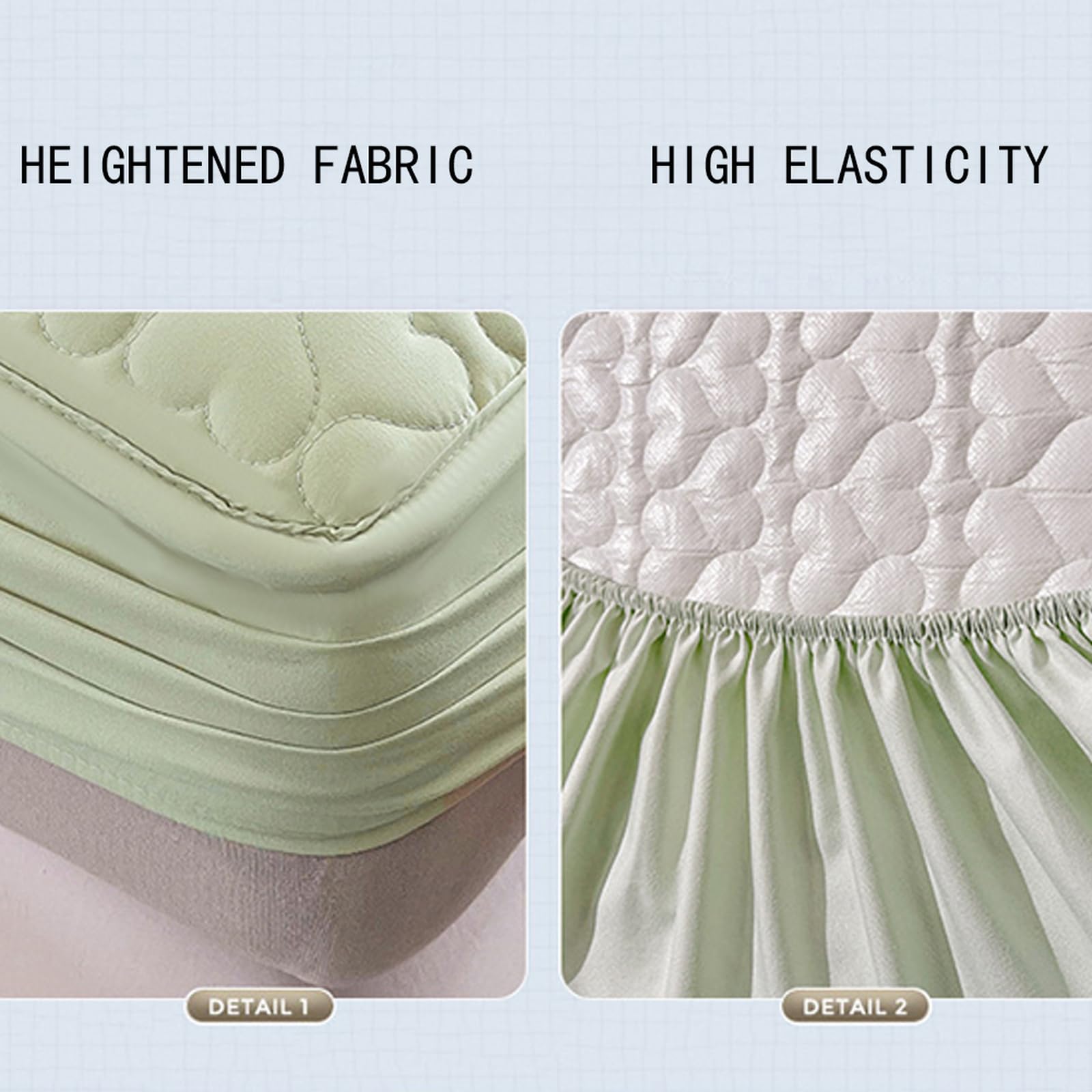 Sábana bajera acolchada extra profunda de 150 x 200 cm + 30 cm, protector de colchón impermeable, transpirable, ultra suave, silencioso, para máxima comodidad