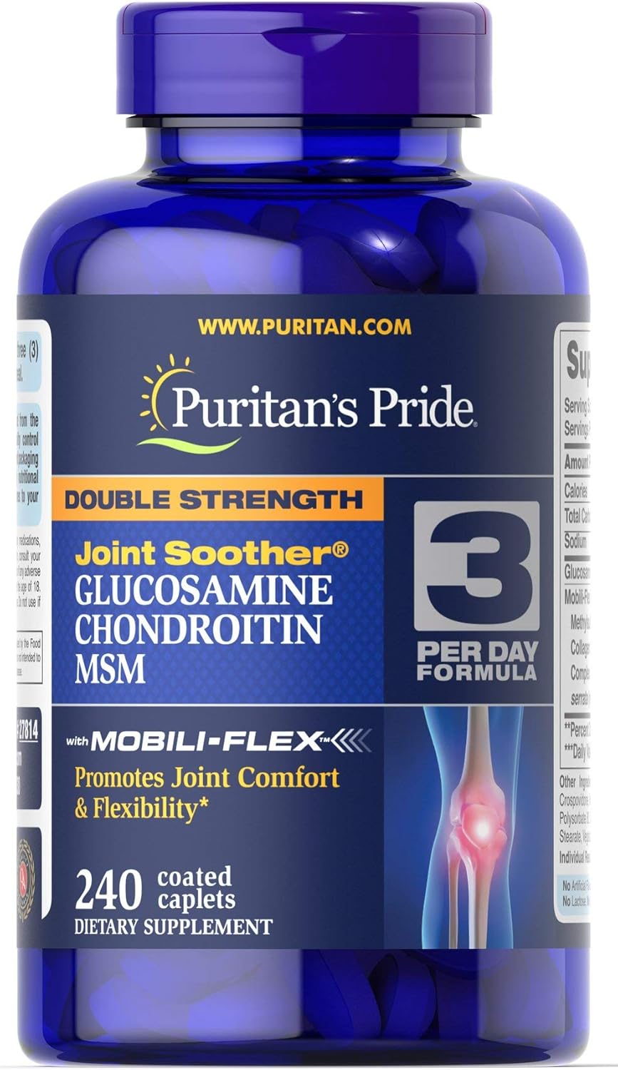 Puritan's Pride Glucosamine, Chondroitin & MSM -3 Per Day Formula : Health & Household