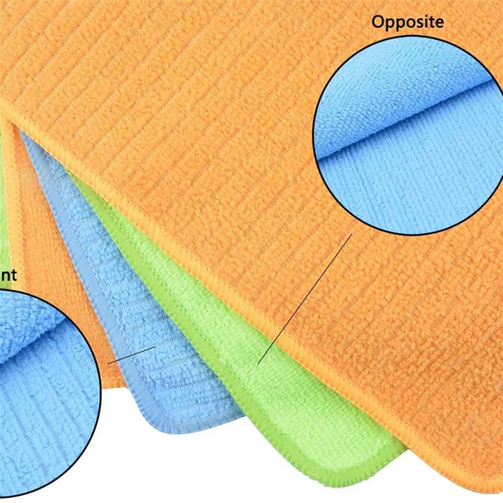 Dish per piatti per cucina Dishcleth per lavaggio Piatti Panno per lavare in microfibra Panno di pulizia con striscia (Color : Orange, Specification : 50pcs)