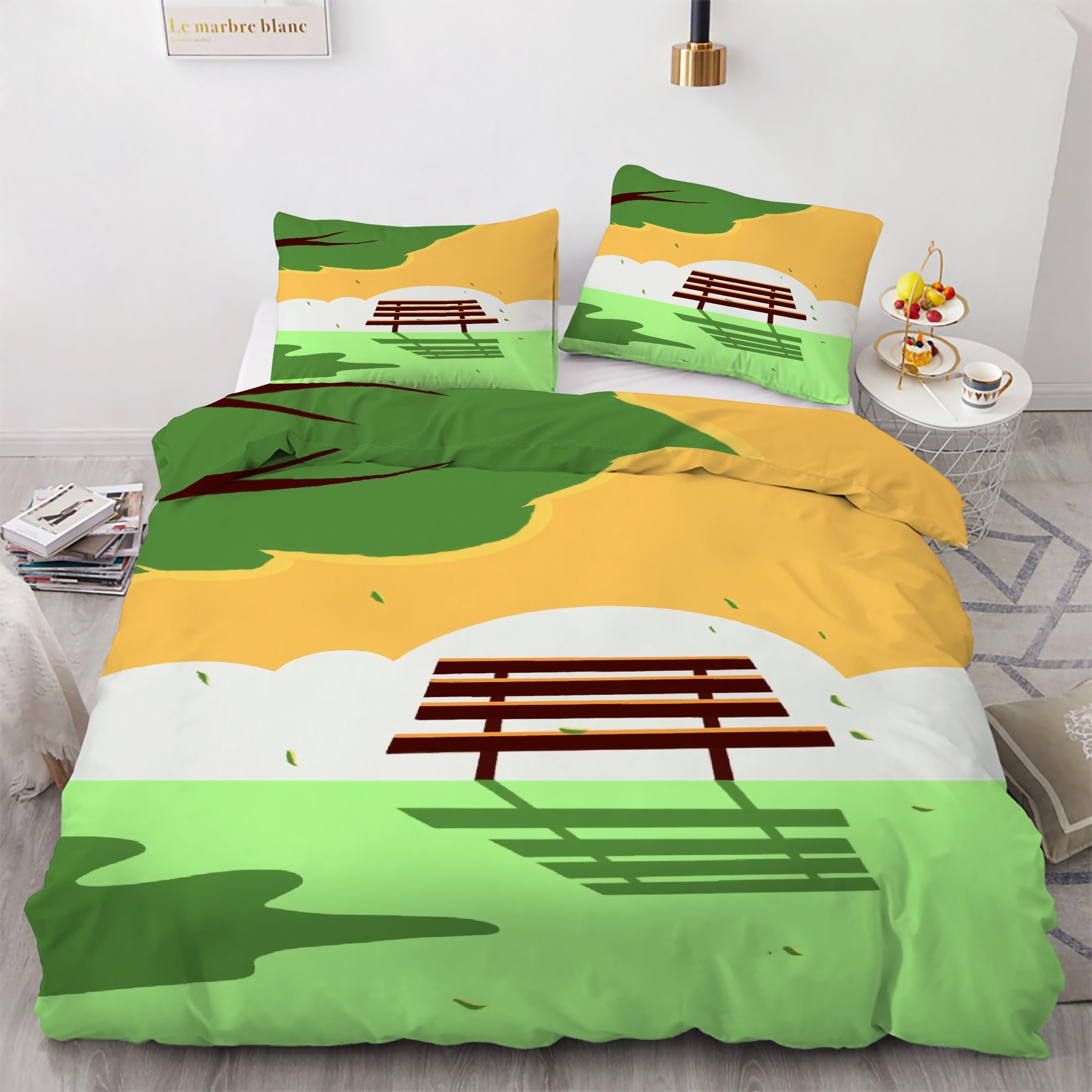 Parure de lit arbre 160x200 pour une chambre parentale nature et relaxante